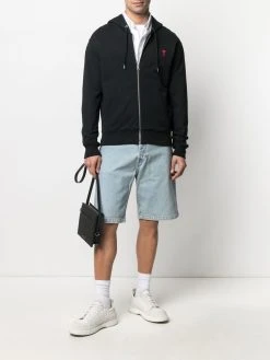 AMI Paris hoodie Ami de Coeur à fermeture zippée