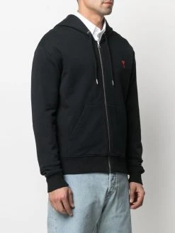 AMI Paris hoodie Ami de Coeur à fermeture zippée