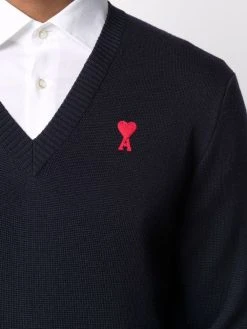 AMI Paris pull Ami de Coeur à col v