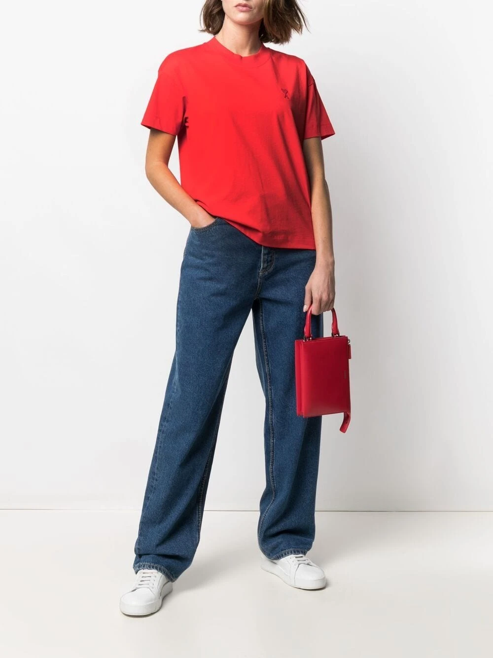 AMI Paris Meilleur Prix Garanti T shirt à logo brodé t-shirts & jerseys femme 2 AMI Paris t-shirt à logo brodé