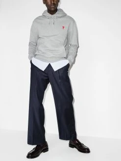 AMI Paris hoodie à motif Ami de Coeur brodé