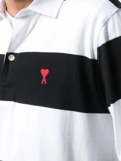 AMI Paris polo à rayures horizontales