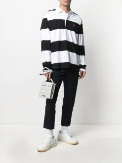 AMI Paris polo à rayures horizontales