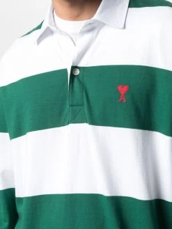 AMI Paris polo à rayures horizontales