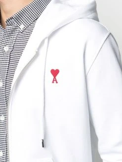 AMI Paris hoodie Ami de Coeur à fermeture zippée