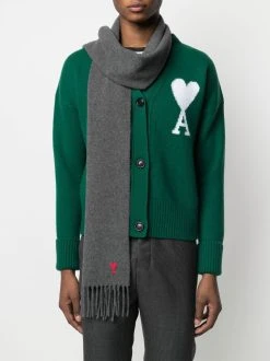 AMI Paris écharpe Ami De Cœur en laine