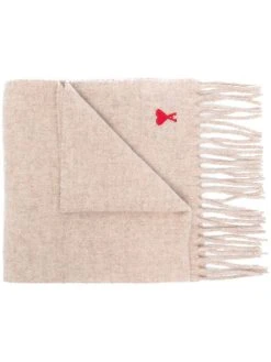 AMI Paris écharpe Ami De Cœur en laine