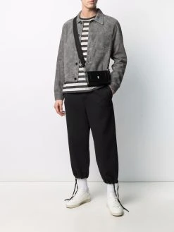 AMI Paris veste en daim à boutonnière