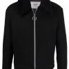AMI Paris veste zippée à col en peau lainée