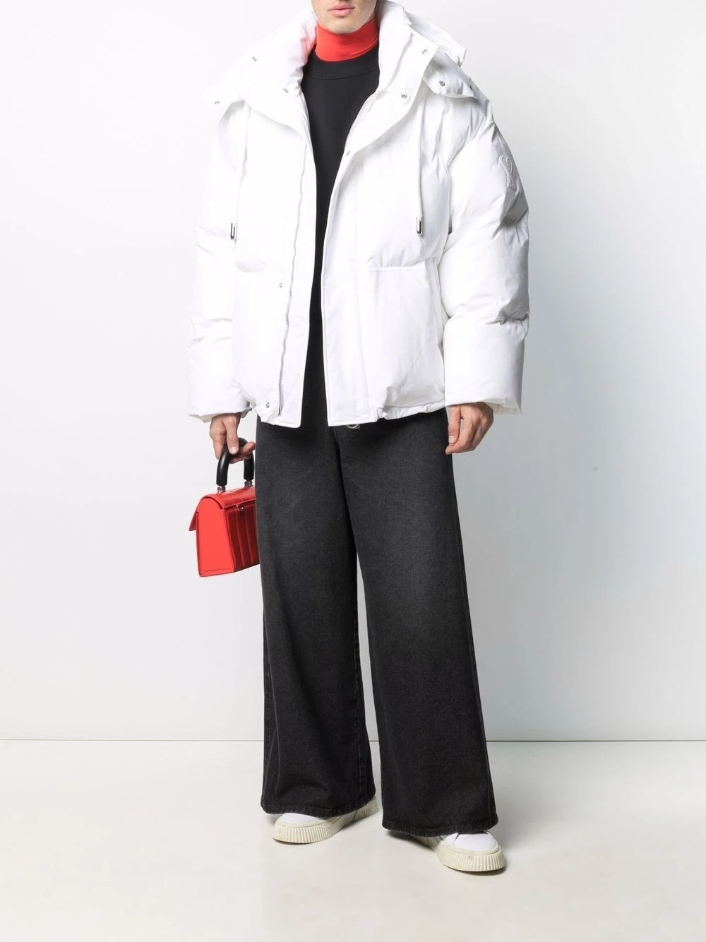 AMI Paris Veste matelassée à patch Ami de Cœur Prix Préférentiel doudounes femme 2 AMI Paris veste matelassée à patch Ami de Cœur