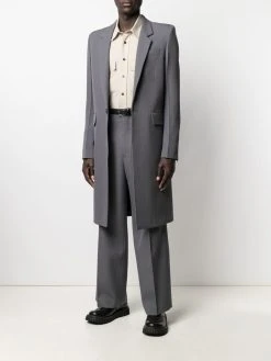 En promotion AMI Paris Manteau cintré à simple boutonnage pardessus homme 8 AMI Paris manteau cintré à simple boutonnage