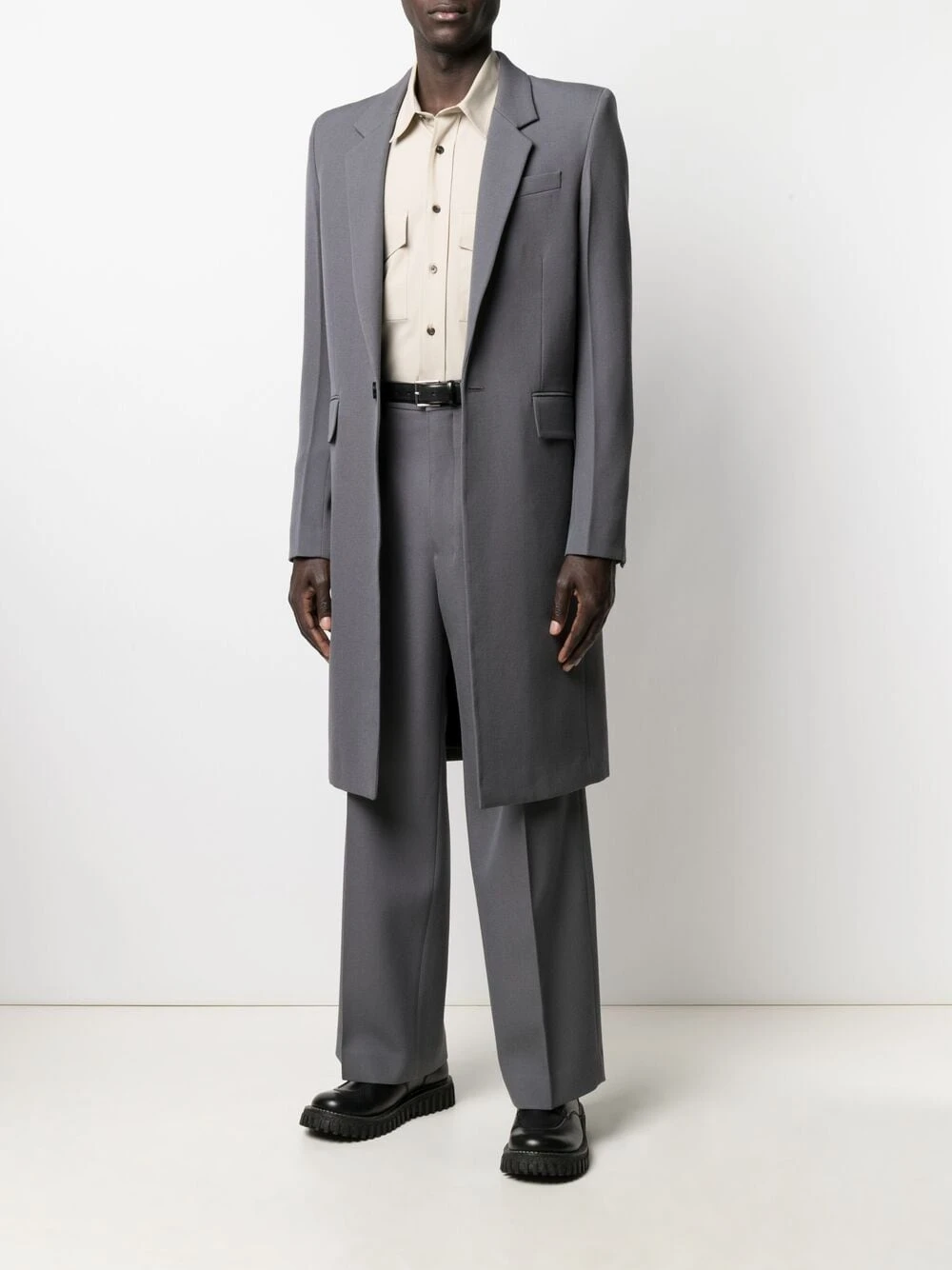 En promotion AMI Paris Manteau cintré à simple boutonnage pardessus homme 2 AMI Paris manteau cintré à simple boutonnage