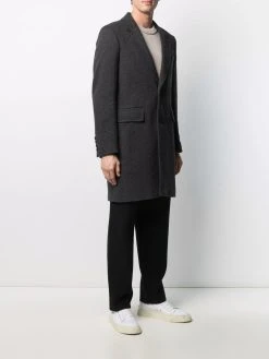 AMI Paris manteau boutonné à chevrons