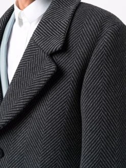 AMI Paris manteau structuré à chevrons