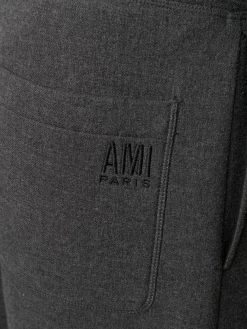 AMI Paris pantalon droit à logo brodé