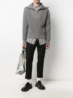 AMI Paris pantalon de jogging crop à fines rayures