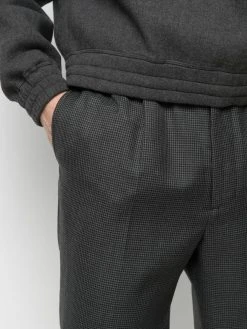 AMI Paris pantalon court à motif pied-de-poule