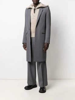 AMI Paris pull zippé en maille nervurée