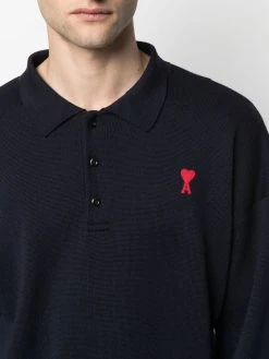 AMI Paris polo à broderies Ami de Coeur