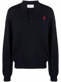 AMI Paris polo à broderies Ami de Coeur