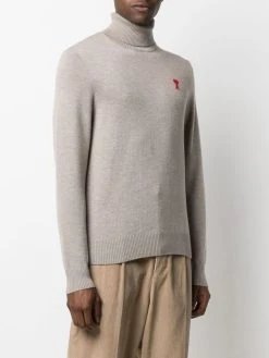 AMI Paris pull Ami de Coeur à col roulé