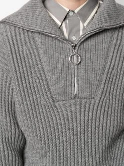 Bas Prix AMI Paris Pull nervuré à plastron pulls homme 9 AMI Paris pull nervuré à plastron