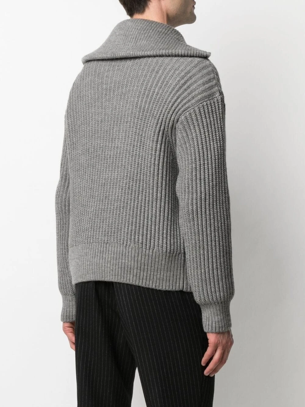 Bas Prix AMI Paris Pull nervuré à plastron pulls homme 4 AMI Paris pull nervuré à plastron