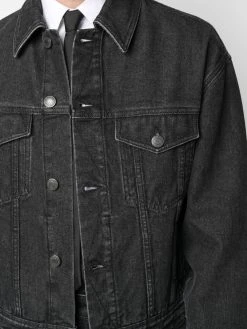 AMI Paris veste en jean à patch logo