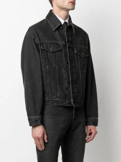 AMI Paris veste en jean à patch logo