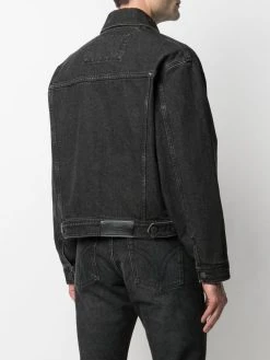 AMI Paris veste en jean à patch logo