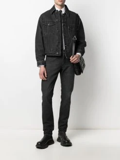 AMI Paris veste en jean à patch logo