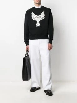 AMI Paris pantalon ample à patch logo