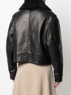 Plus Bas Prix De Vente AMI Paris Veste en cuir à fermeture zippée vestes en cuir femme 8 AMI Paris veste en cuir à fermeture zippée