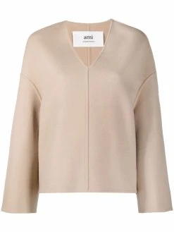 AMI Paris haut en maille à col v