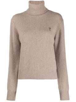 AMI Paris pull Ami de Coeur à col montant