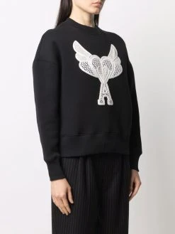 AMI Paris sweat Ami de Coeur à dentelle appliquée