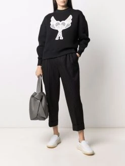 AMI Paris sweat Ami de Coeur à dentelle appliquée