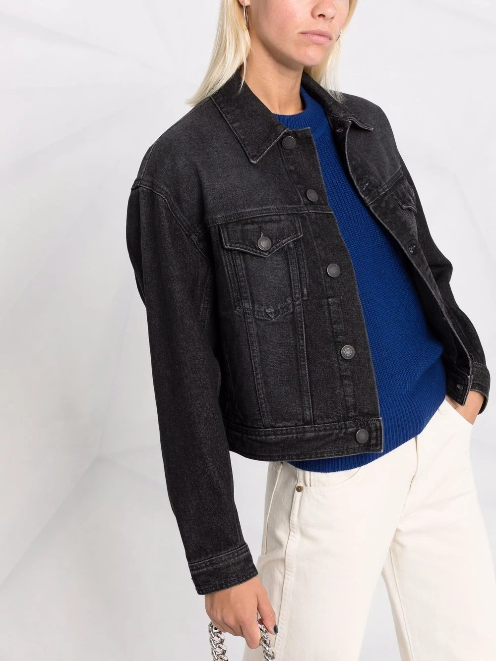 AMI Paris Bon Rapport Coût-Efficacité Veste ample en jean vestes en jean femme 5 AMI Paris veste ample en jean