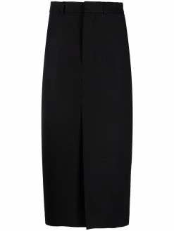 AMI Paris jupe crayon mi-longue à fente