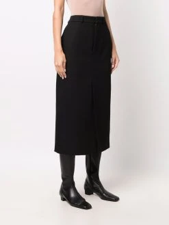 AMI Paris jupe crayon mi-longue à fente