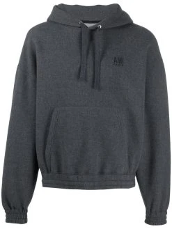 AMI Paris hoodie à logo brodé