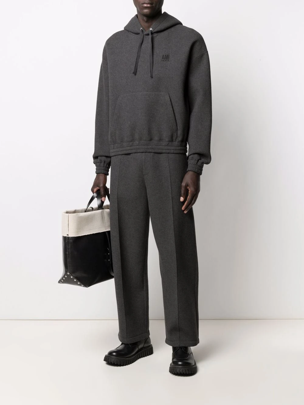 Qualité Excellente AMI Paris Hoodie à logo brodé hoodies homme 2 AMI Paris hoodie à logo brodé