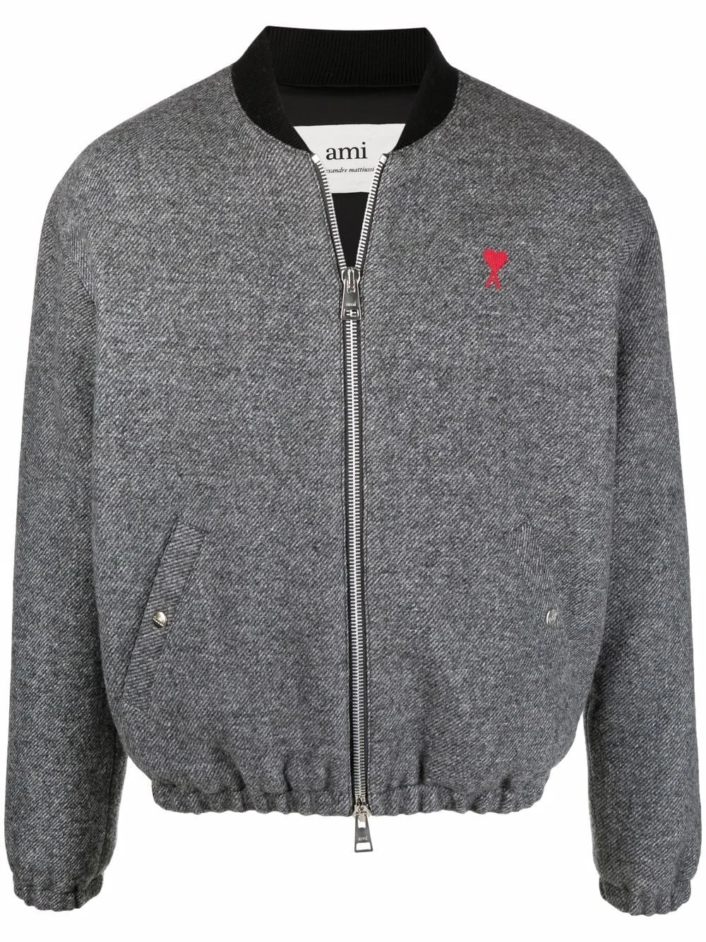 AMI Paris Veste bomber Ami De Coeur à fermeture zippée Rabais vestes bomber homme 1 AMI Paris veste bomber Ami De Coeur à fermeture zippée