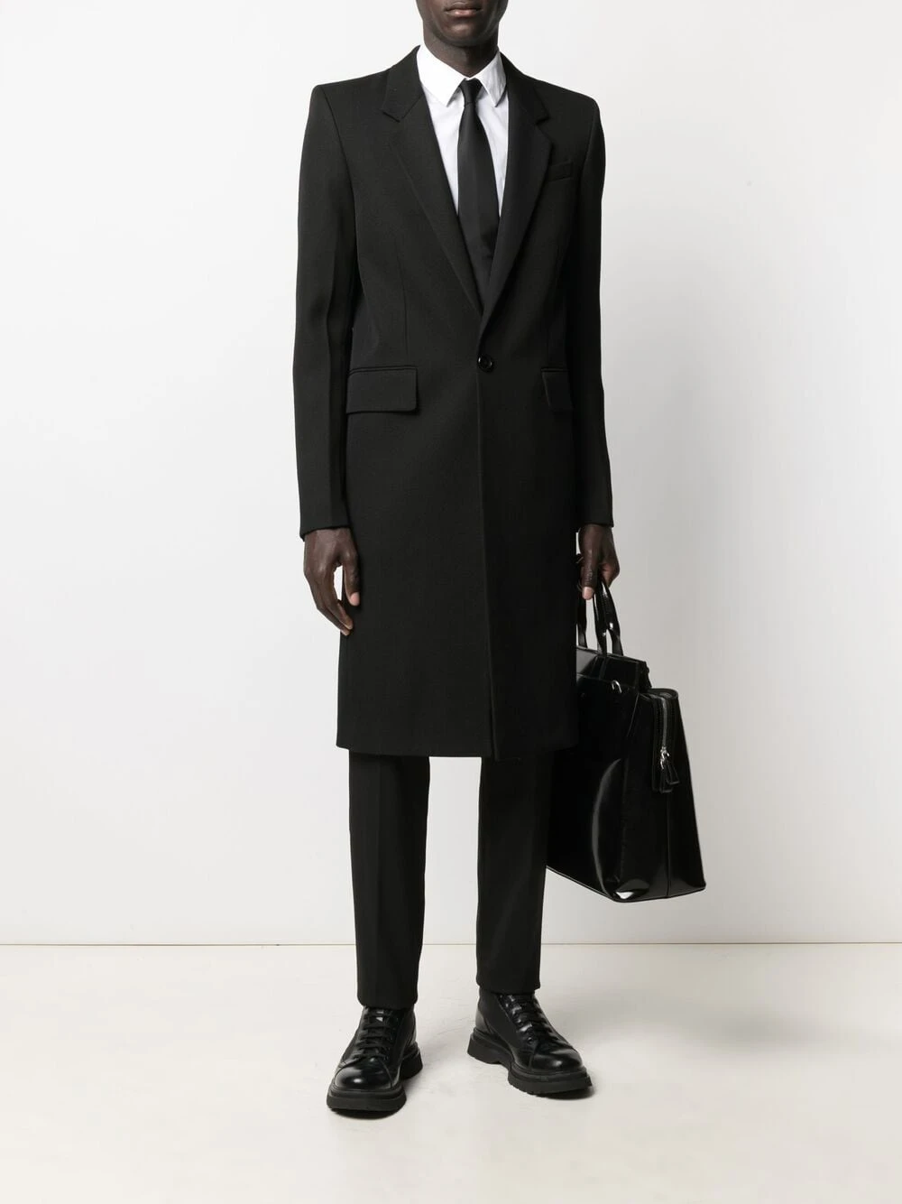 Qualité absolue AMI Paris Manteau cintré à simple boutonnage pardessus homme 2 AMI Paris manteau cintré à simple boutonnage