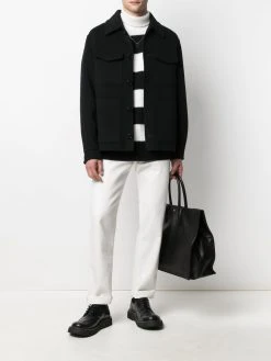 AMI Paris pull nervuré à rayures