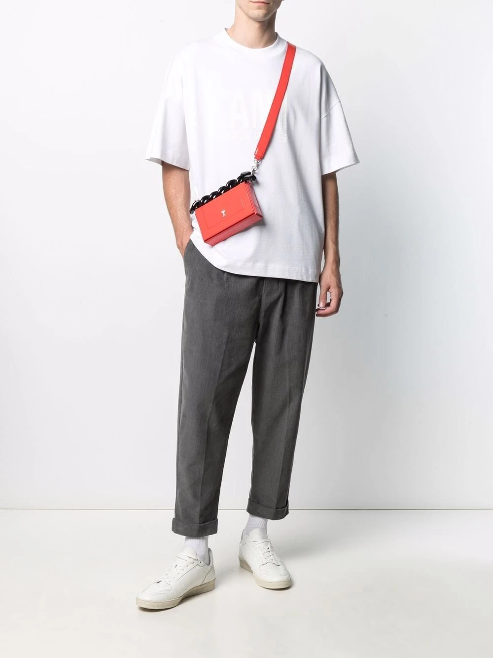 AMI Paris T shirt à logo imprimé Rabais t-shirts homme 2 AMI Paris t-shirt à logo imprimé