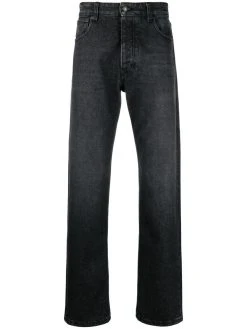 AMI Paris jean droit à patch logo