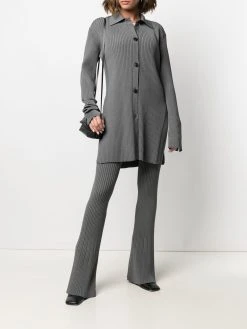 AMI Paris pantalon nervuré à coupe évasée