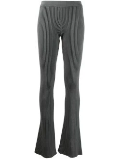 AMI Paris pantalon nervuré à coupe évasée