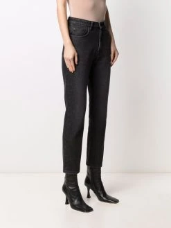 AMI Paris jean droit à taille haute